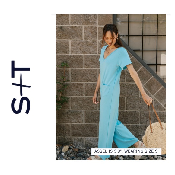 ⬇️🇨🇦🆕🏷️*NWT* SMASH + TESS | 2X | TERRY WIDE LEG ROMPER IN TROPICAL BREEZE - Picture 8 of 9